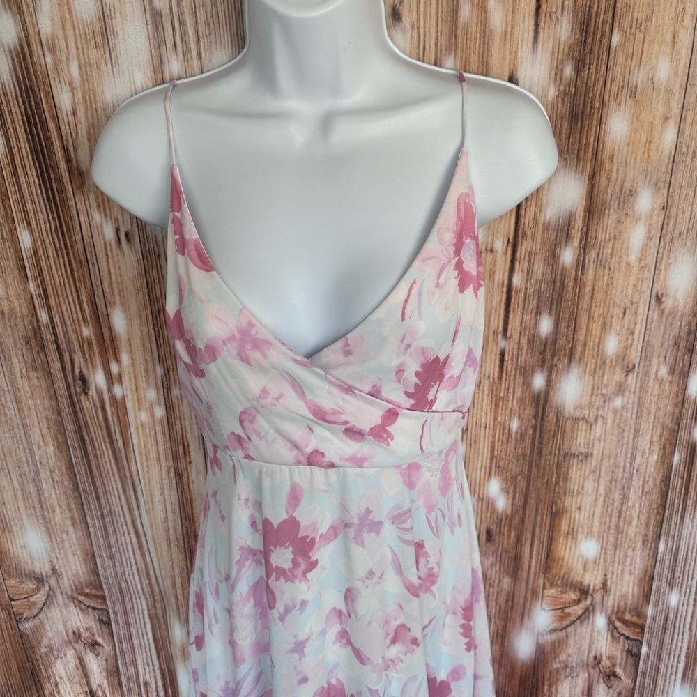 Lulu's Watercolor Wonderland Pink Floral Print Maxi Dress - Picture 7 of 14